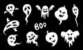 Ghosts set silhouette